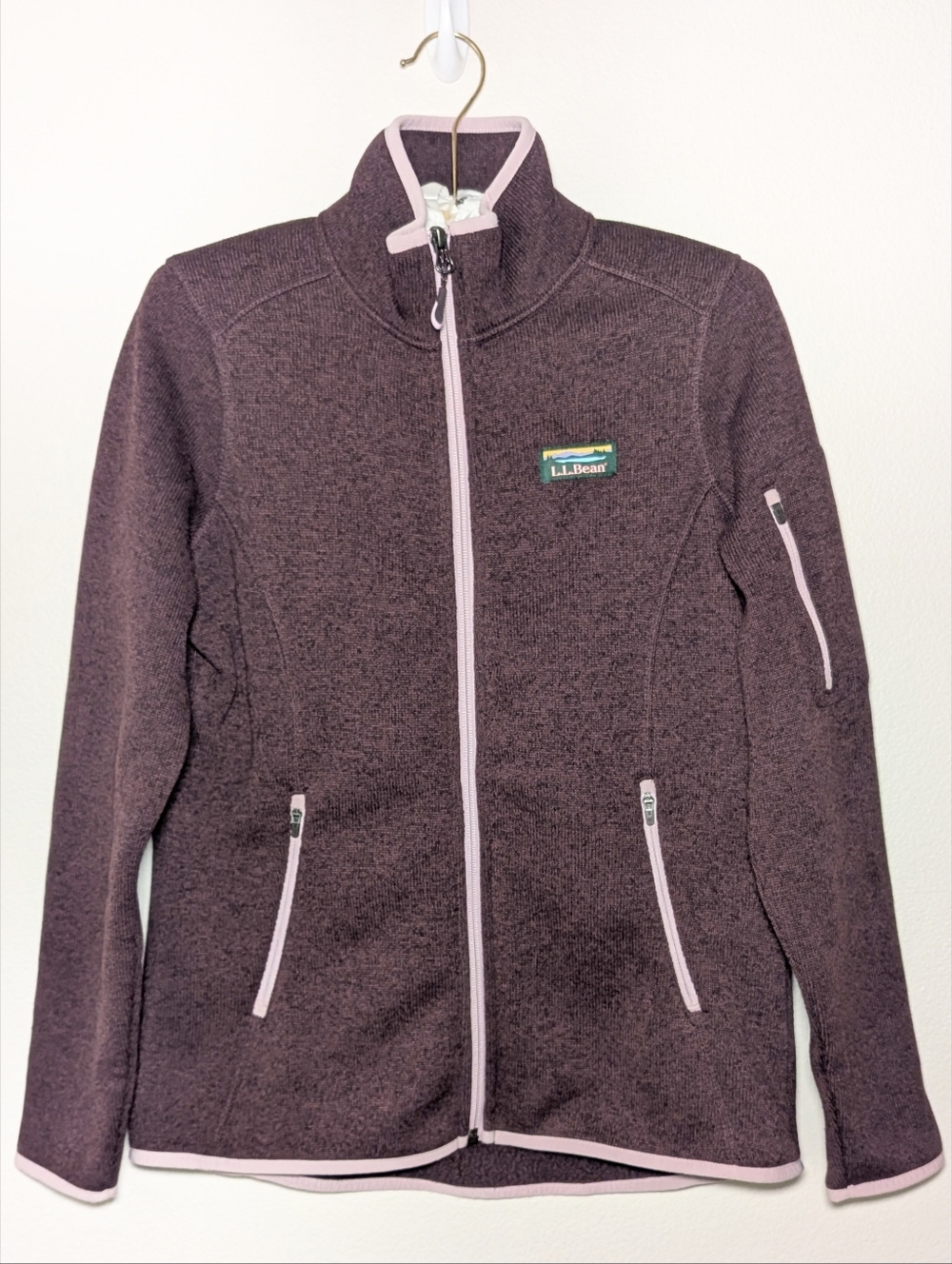 L.L.Bean Sweater Fleece Full-Zip Jacket Raisin Brown